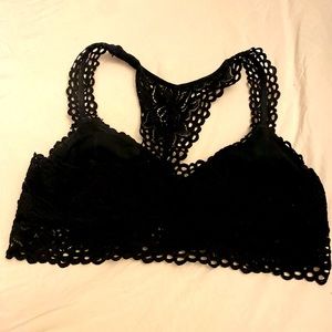 Black lace aerie bralette